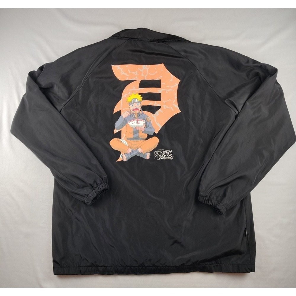 Primative Naruto Shippuden Jacket Mens Medium Special Edition Black Snap Anime